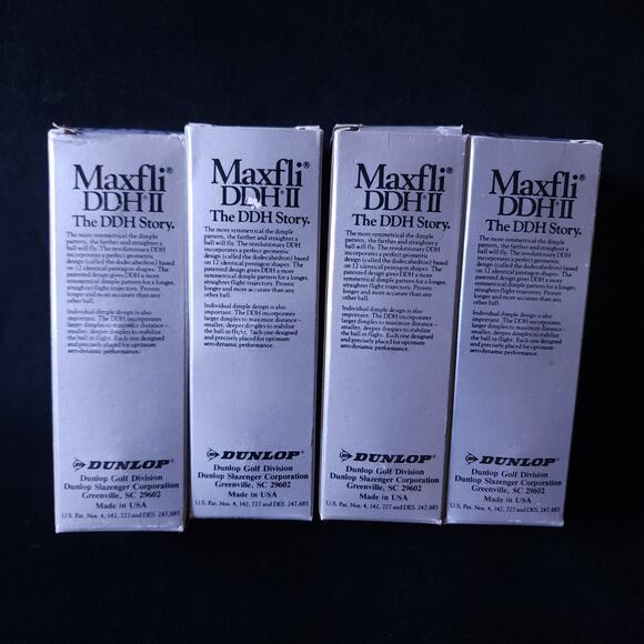 Vintage Maxfli DDH II Delta Lot of 12 New White Golf Balls New Box 4 Sleeve - Picture 2 of 4